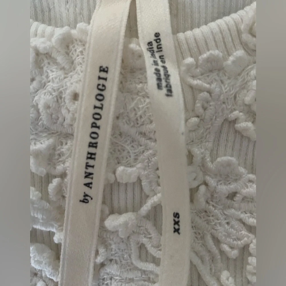 🤍Anthropologie The Pippah Lace Applique Tank Size XXS - Picture 9 of 11